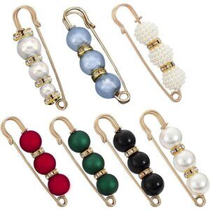 7 Pcs Fashion Brooch Pins Sweater Shawl Pins for Women Girls Clothing Dresses